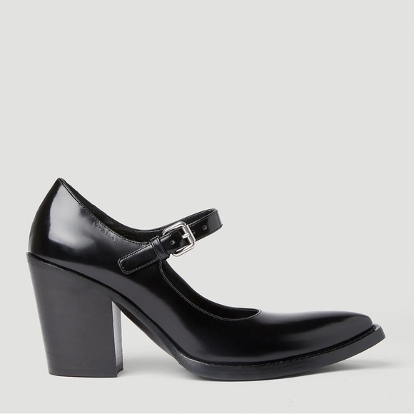 NEW Prada Leather Mary Jane Block Heel Pumps - Picture 1 of 11